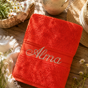 Drap de bain brodé au prénom